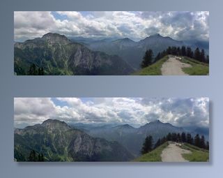 高山，全景，径，高速公路，云团，夏天，岩