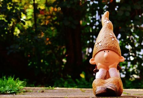 矮人，小鬼，搞笑，可爱，春季小鬼，甜，是，花园