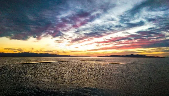 海洋，海洋，日落，日出，天空，戏剧性，地平线