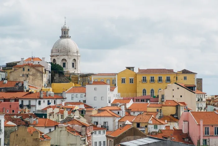 建筑,葡萄牙,寺塔,江河,,旧城与黑人的看法