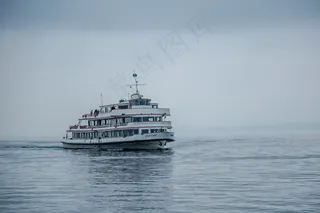 渡轮，客船，轮船，博登湖，雾，靴子