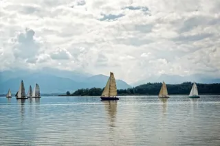 帆船，靴子，帆，湖泊，水，水上运动