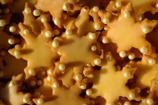 饼干，星号，烘烤，圣诞节，甜