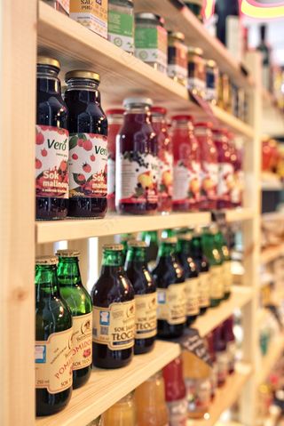 健康，果汁，生态，瓶，书摊，商店，市场