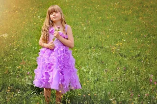 人，人，儿童，女孩，金发，长长的头发，脸