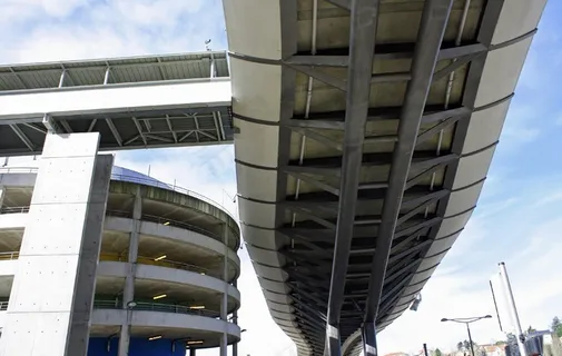 桥,在下面,在下面,底部,侧,近代,高速公路 桥,在下面,在下面,底部,侧,近代,高速公路