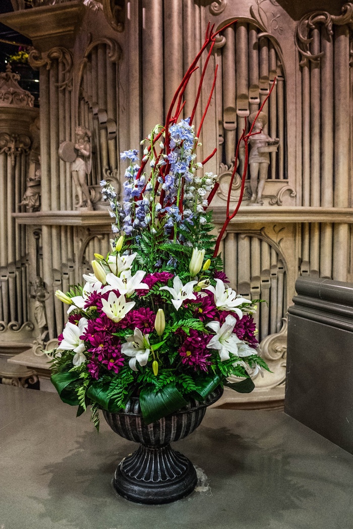 束鲜花，诗意，鲜花，安排，教堂