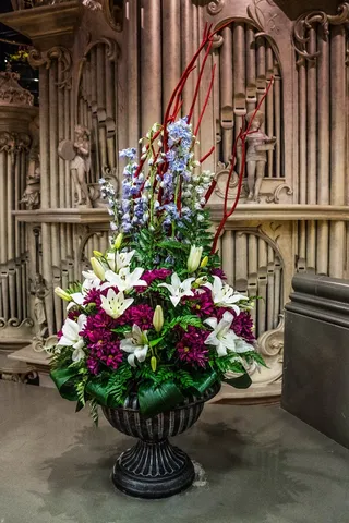 束鲜花，诗意，鲜花，安排，教堂