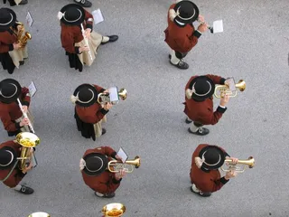 音乐乐队，乌滕多夫乐队，顶视图，猛攻