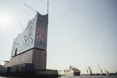 天空,街道,居民楼,轿车,古建筑,汉堡的易北爱乐乐团