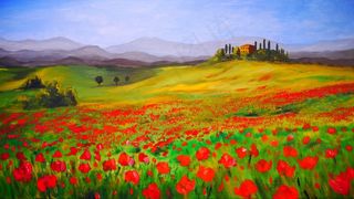 绘画，艺术，风景，丙烯酸