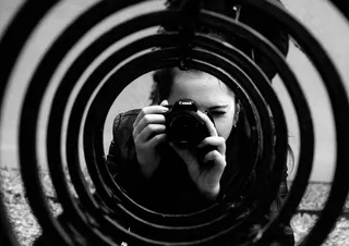 佳能，黑白，黑暗