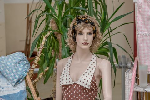 假人，娃娃，泳装，脸，时尚，发型