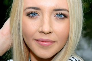 女孩，肖像，蓝眼睛，金发，美女，微笑