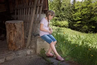 人的，孩子，女孩，出，自然