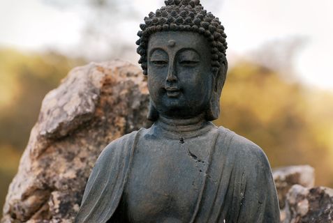 禅宗，佛陀，反射，亮度，光环，和平