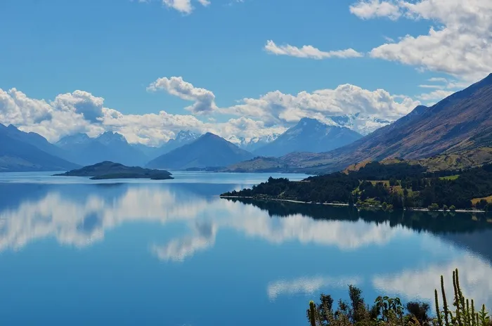 湖，风景，欧美，蓝天