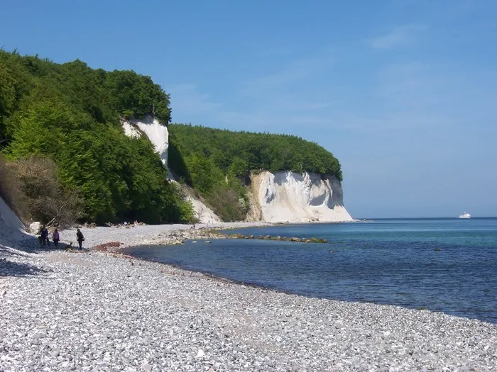 吕根，白崖，黑板，海滩，白，水