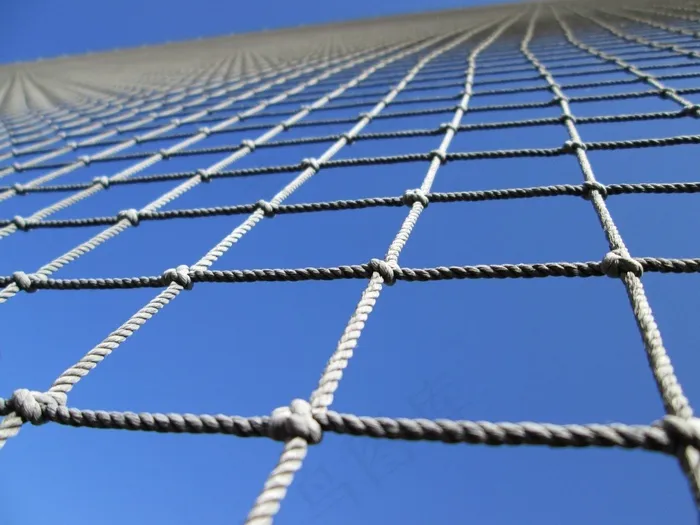 网格，障碍物，透视图，角度，向上，绳索，结