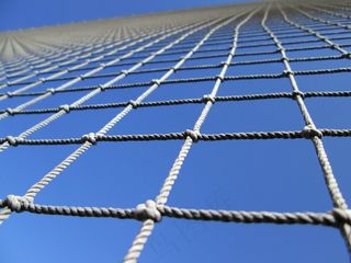 网格，障碍物，透视图，角度，向上，绳索，结