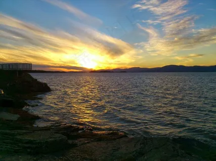 岛,日落,圣劳伦斯河 岛,日落,圣劳伦斯河