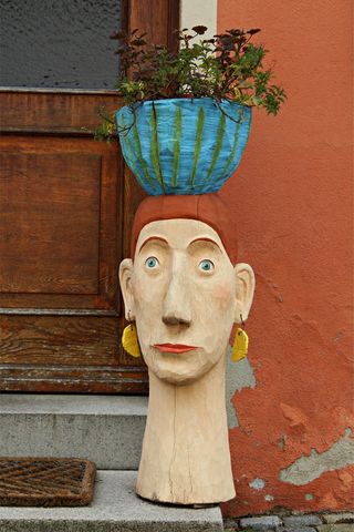 艺术，木雕，雕塑，雕刻，木，头