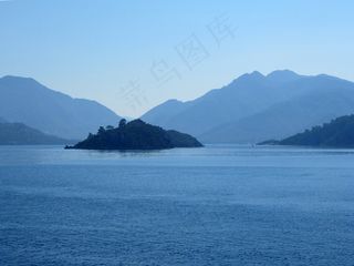 土耳其，马尔马里斯，海，印象，山，蓝色