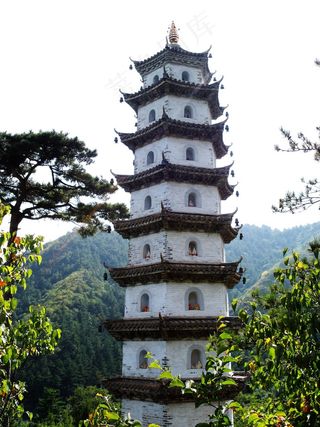 塔，佛塔，风景，山，佛教，宗教