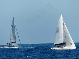 船舶，帆船，帆，悬挂，桅杆，海，海洋