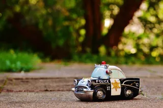 警察，汽车，警车，复古，巡逻车，模型车
