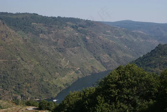 Ribeira Sacra，Sil，景观，河流，水，自然