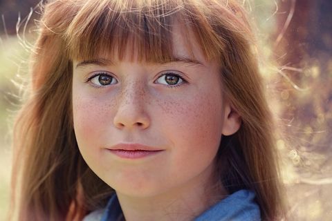 人，人的，女性，女孩，长长的头发，脸，视图