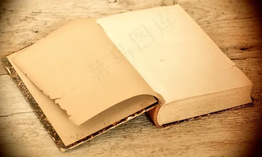 书,旧,古董,木桌,空页 书,旧,古董,木桌,空页