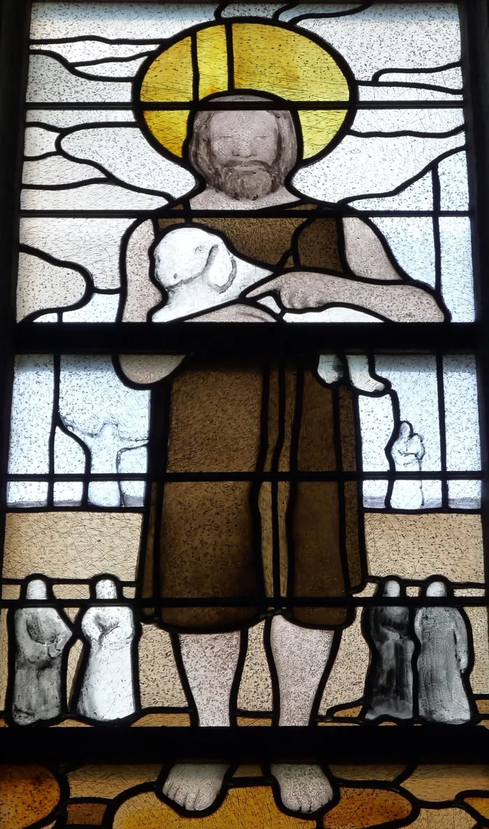 教堂的窗户，牧羊人，窗口，彩绘玻璃，圣经