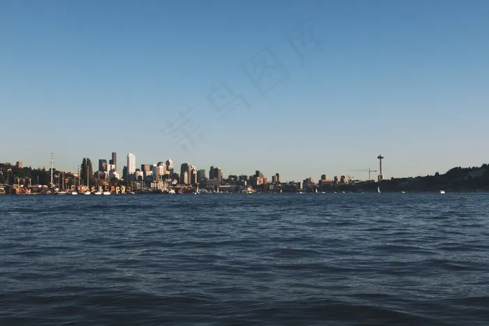 天空,海洋,风景,桥梁,树,天际线城市河湖