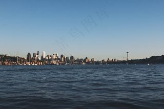 天空,海洋,风景,桥梁,树,天际线城市河湖