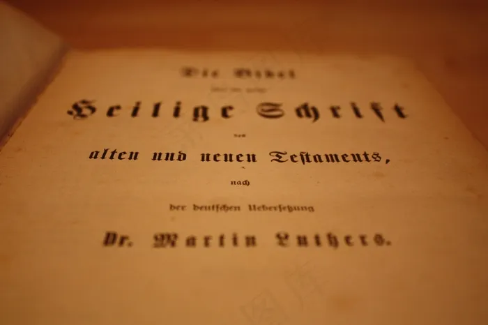 圣经，路德，本书，老，Vo，旧书，书籍，关闭