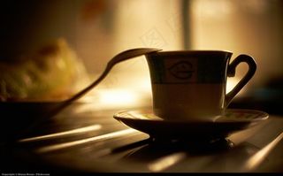 咖啡,咖啡杯,杯子,蜡烛芯,茶,咖啡