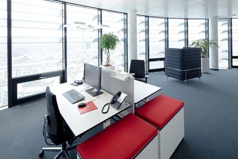 室内一角,现代办公,装修效果图,沙发,轿车,杜塞尔多夫沃达丰校园