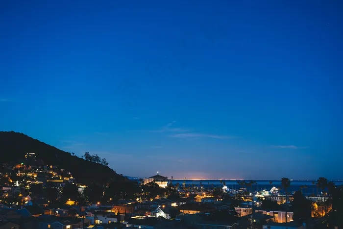都市夜景,夜景照明,建筑,海洋,民居,天空房子灯夜