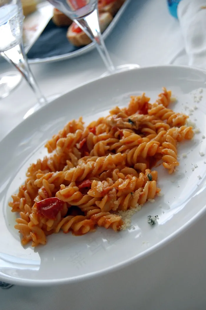 Fusilli，菜，意大利