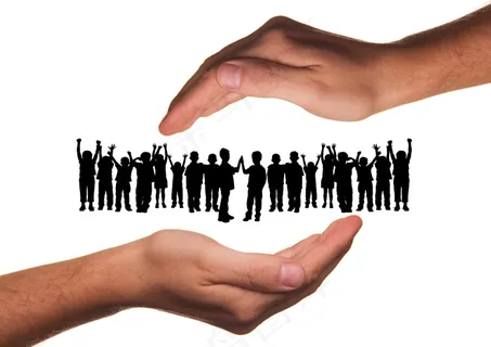 保护，保护，手，少数，地球，儿童