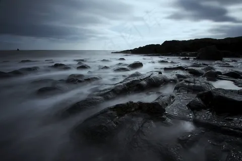 岩石,海,长时间曝光,景观,海滩,海洋 岩石,海,长时间曝光,景观,海滩,海洋