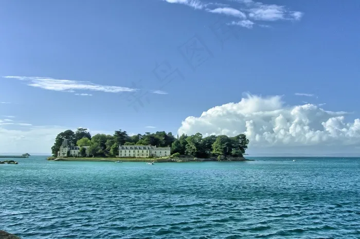 岛，布列塔尼，蓝色，特里斯坦，杜亚内斯