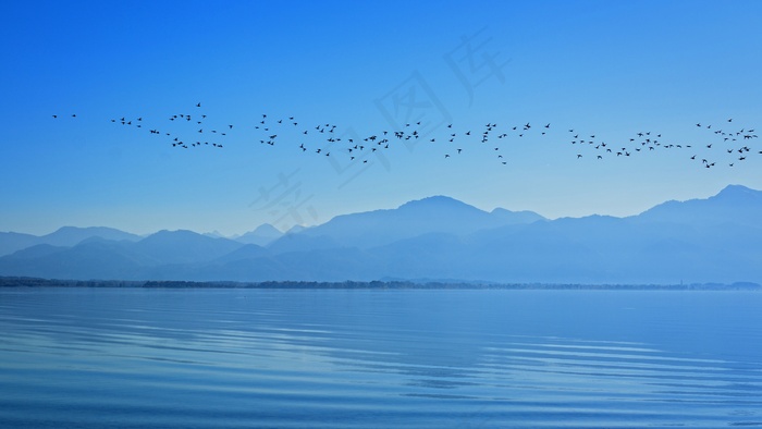 剪影，景观，基姆湖，天空，山