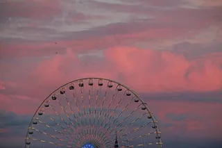 摩天轮，年市场，Abendstimmung，日落