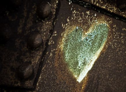 心，喷雾，绘，标签，粗略生锈，设计