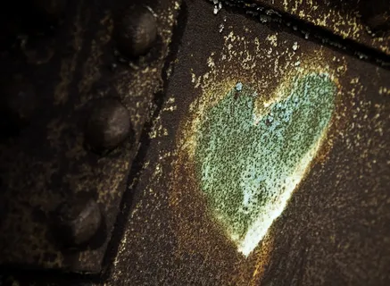 心，喷雾，绘，标签，粗略生锈，设计