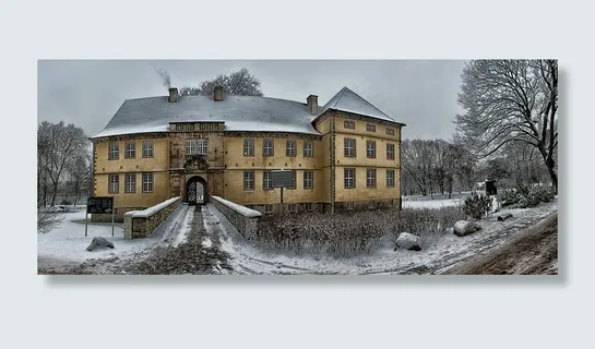 城堡,冬天,雪,斯特伦德城堡 城堡,冬天,雪,斯特伦德城堡