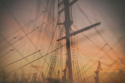 桥梁,游乐场,杆塔,杆,电线杆,日落港口